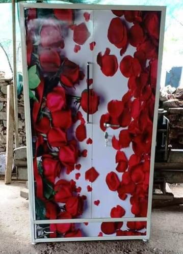 3D Flower Printed Almirah Stickers 02