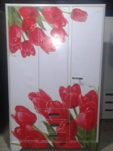 3D Flower Printed Almirah Stickers 05