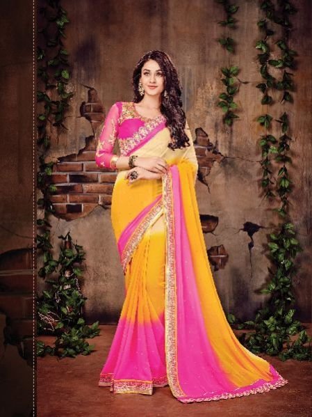 213 Rubyza-1 Georegette Sarees