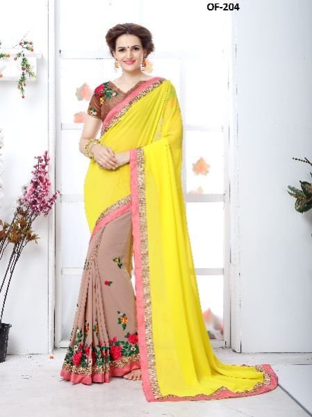 OF-204 Rubyza-7 Georegette Sarees