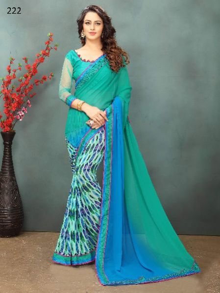 OF222_1 Rubyza-2 Georegette Sarees