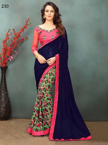 OF230_1 Rubyza-2 Georegette Sarees