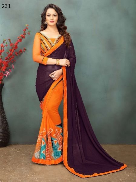 OF231_1 Rubyza-2 Georegette Sarees