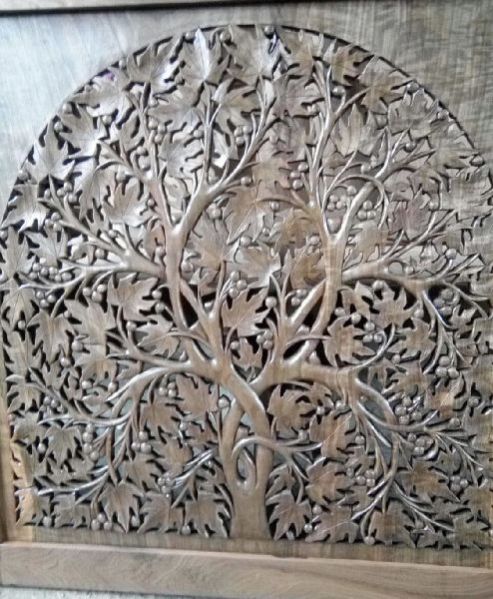 walnut wood carving