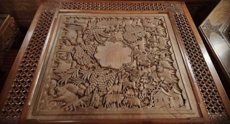 walnut wood carving