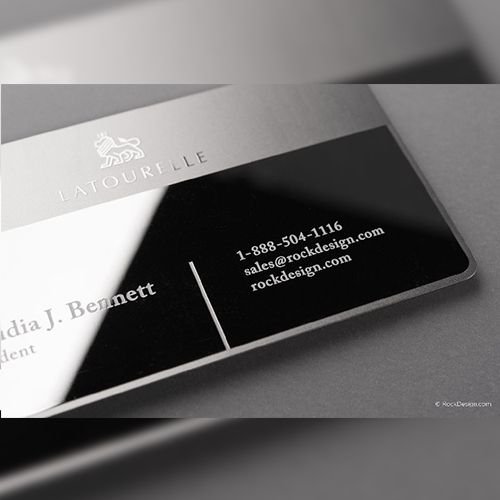 Silver Plated Metal Business Cards 03