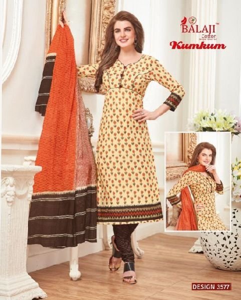 3577 Kumkum Dress Material
