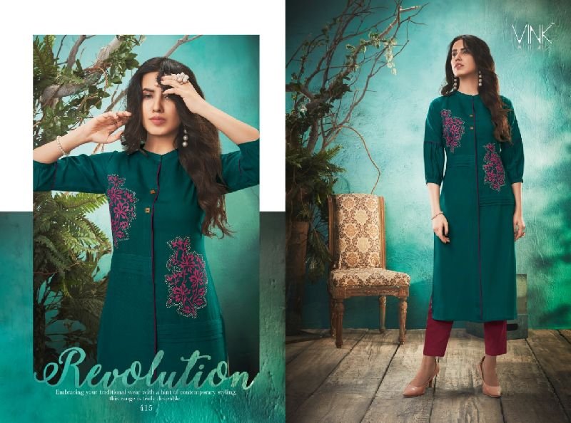 415 Vink Applique Kurti