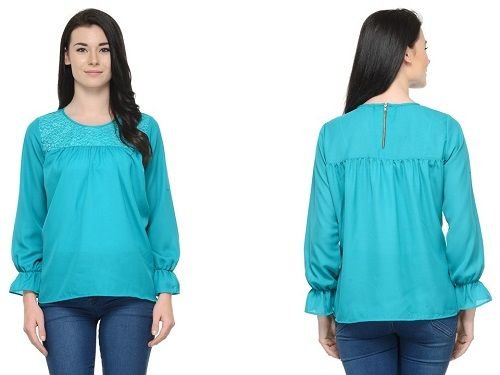 Blue Plain Western Top