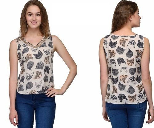 Printed Western Top 03