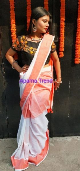 Plain Khadi Saree 01