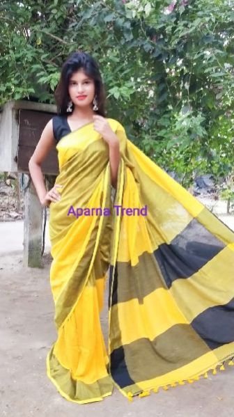 Plain Khadi Saree 05