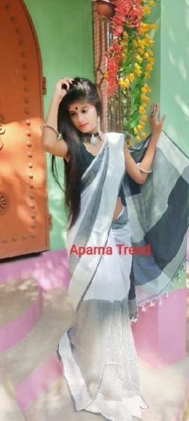 Plain Khadi Saree 06