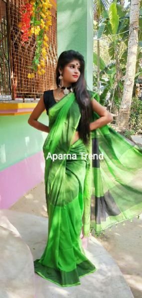 Plain Khadi Saree 07