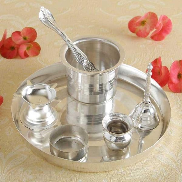 Silver Pooja Thali Set 01