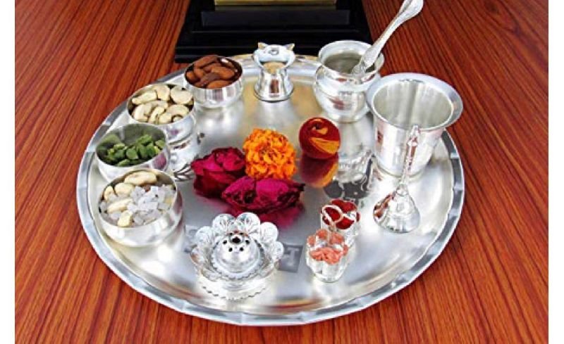 Silver Pooja Thali Set 02