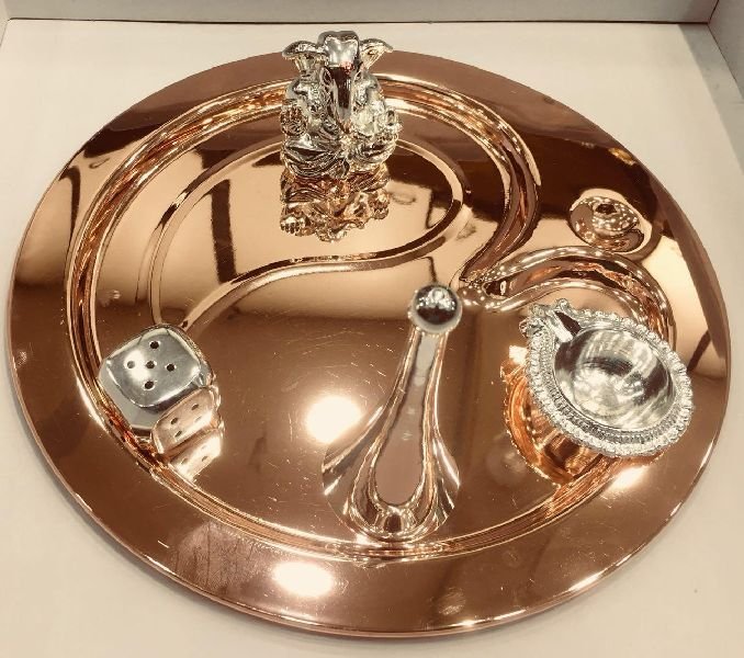 Silver Pooja Thali Set 03