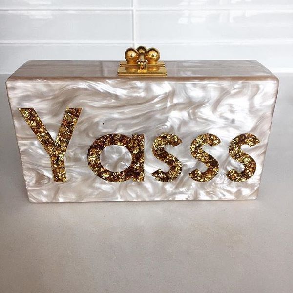 Resin Clutch Purse