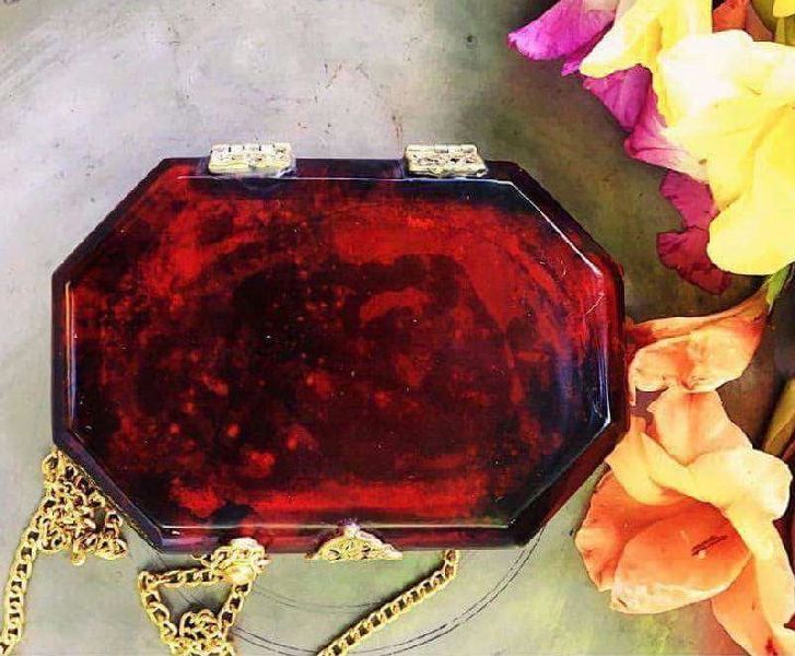 Resin Clutch Purse