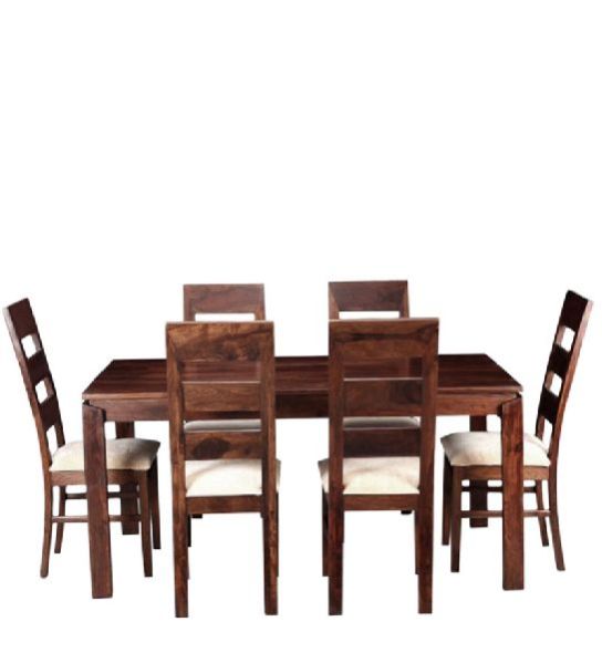 Sheesham Wood 6 Seater Dining Table Set