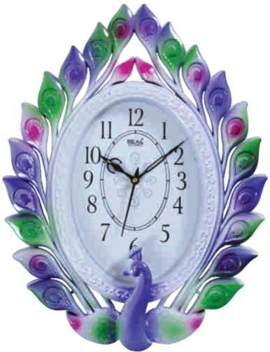 107 Peacock Shaped Wall Clock