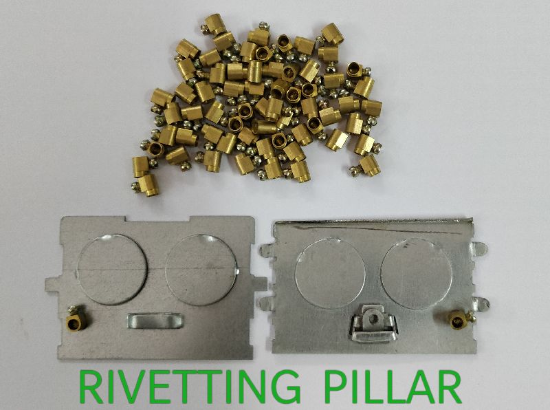 Brass Rivetting Pillar With Plate