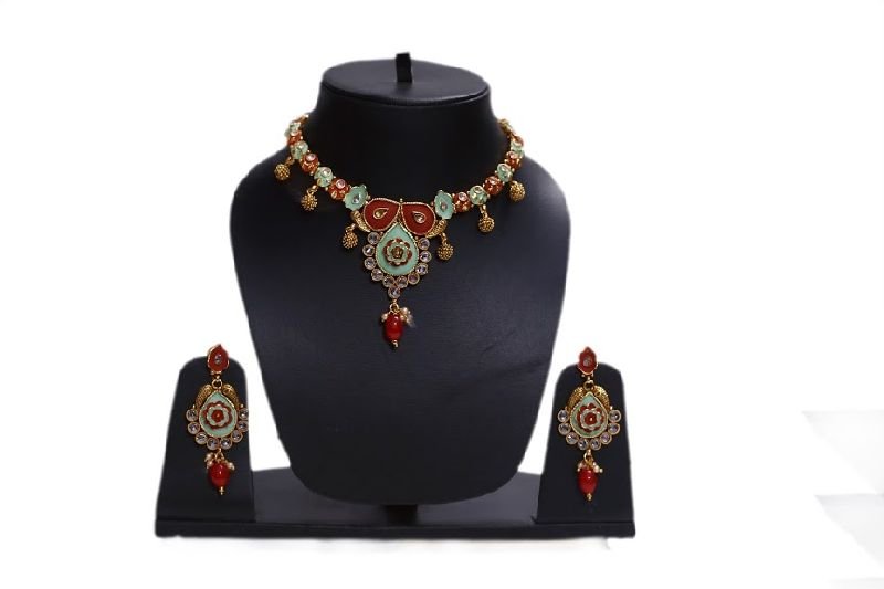 Meenakari Beads Necklace Set