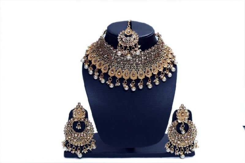 Bridal Meenakari Gold Necklace Set