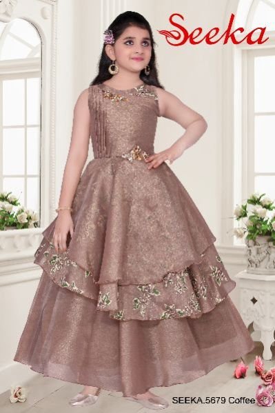 5679 Coffee Girls Gown