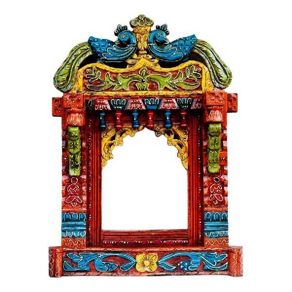 Conventional Pattern Multicolour Wooden Jharokha
