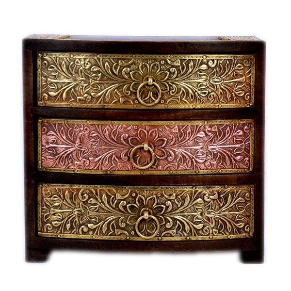 Fantastic Wooden Unique Brass fitted three Chest Drawer