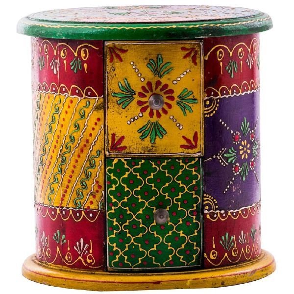 Gorgeous Small Round Shaped Wooden Chest Drawer