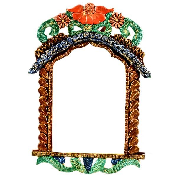 Wooden M Seal Work Brown Jharoka