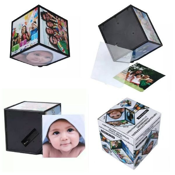 Rotating Cube Photo Frame