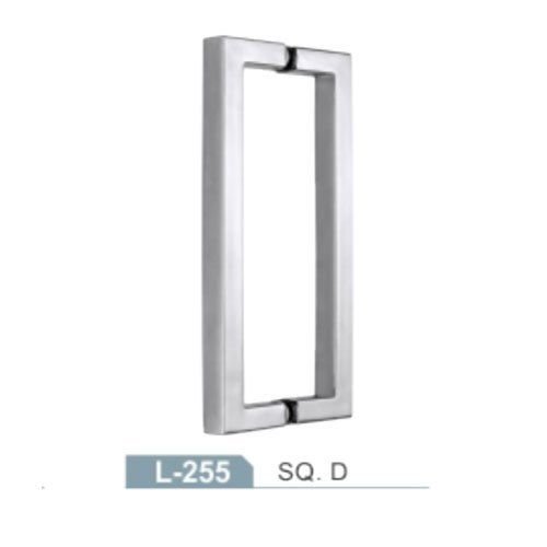 L-255 Square D SS Glass Door Handle