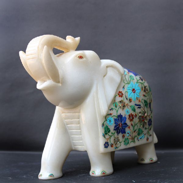 Handcrafted Marble Elephant (SIELE909)