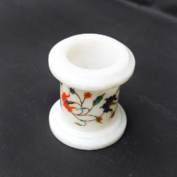 Handcrafted Round Marble Pen Holder (SPENI100)
