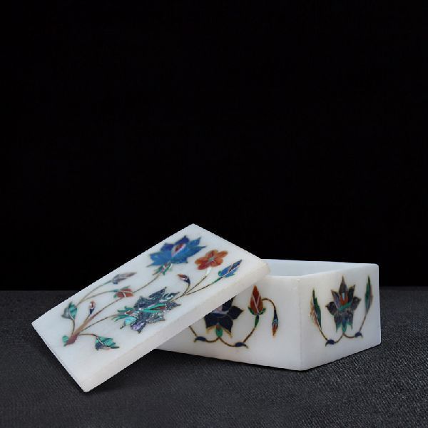 Rectangle Handcrafted Marble Box (SBS113)