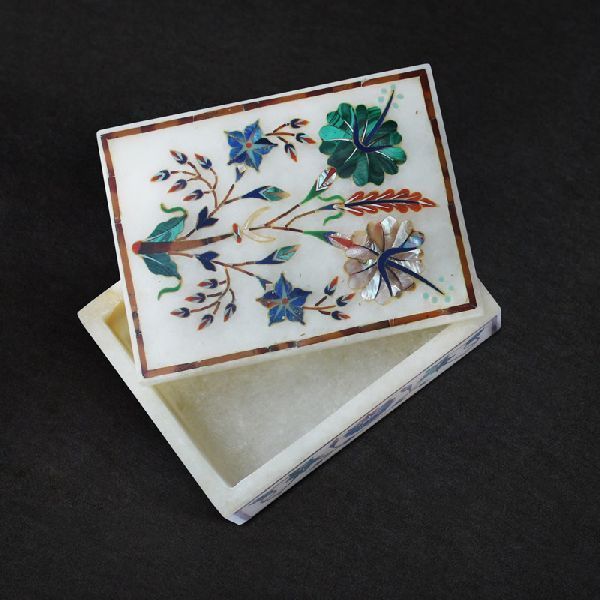 Rectangle Handcrafted Marble Box (SBS114)