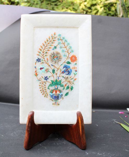 Rectangle Handcrafted Marble Plate (SPP123)