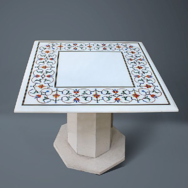 Rectangle Handcrafted Marble Table Top (SFI102)
