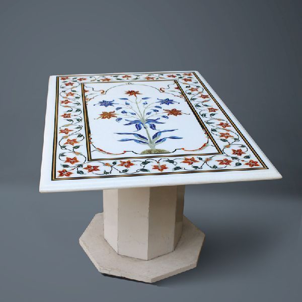 Rectangle Handcrafted Marble Table Top (SFI112)