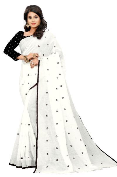 SBT 436 Black Linen Sarees