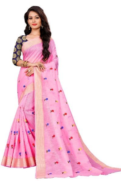 SBT 561 Pink Linen Sarees