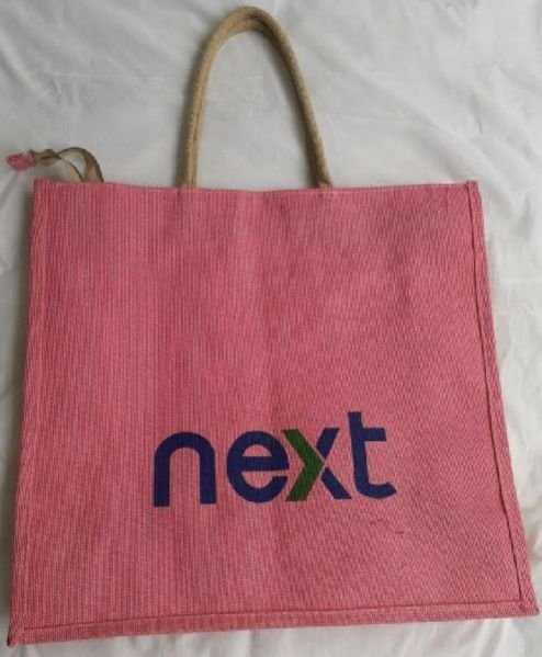 Next Pink Jute Bag