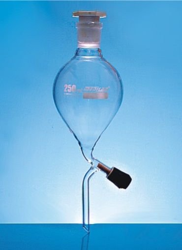 Separating Funnel-Pear Shape-Rotaflow Stopcoak