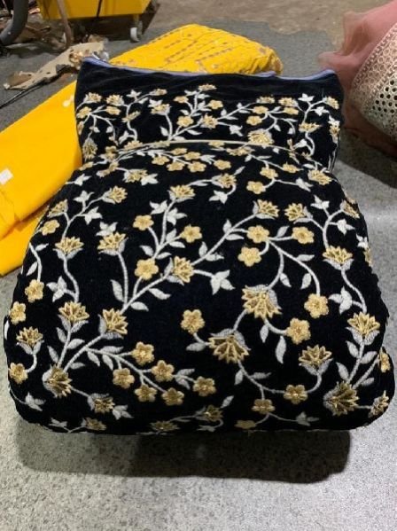 D.No. 1641 Embroidered Velvet Fabric