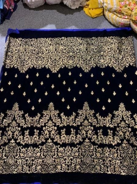 D.No. 1695 Embroidered Velvet Fabric