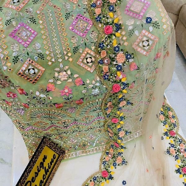 Fancy Gota Patti Embroidery Fabric 02