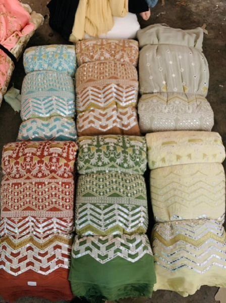 Fancy Gota Patti Embroidery Fabric 03